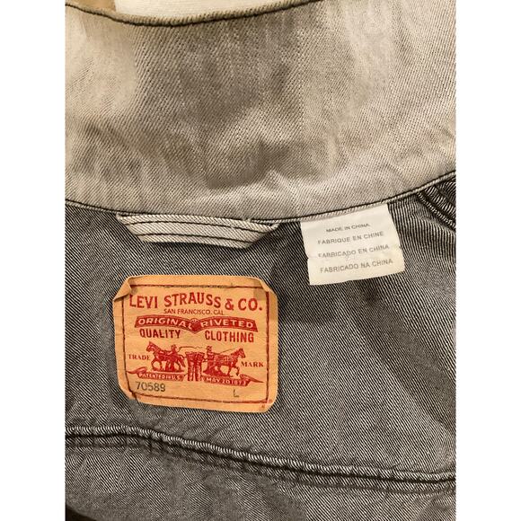 LEVIS red tab 70589 GRAY denim trucker jacket - Picture 7 of 7